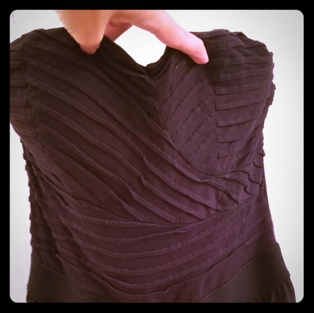 Black strapless jumpsuit